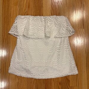 Lilly Pulitzer White Strapless Blouse